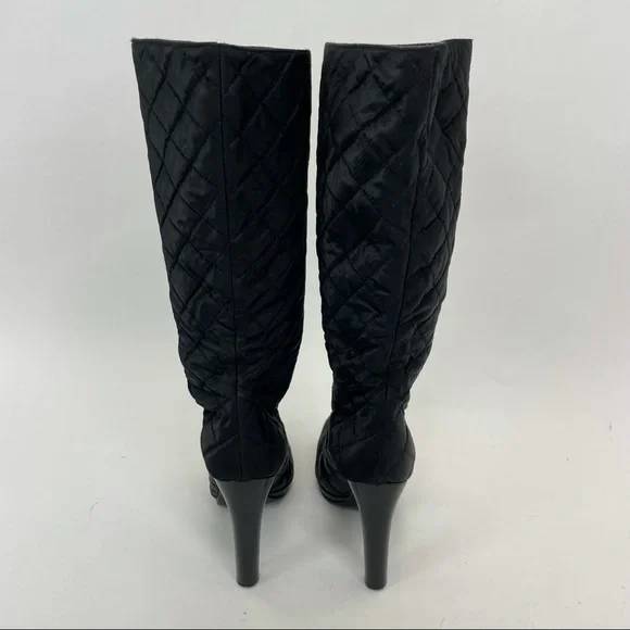 Miu Miu Tall Boots Size 38 1/2 Black - Picture 4 of 16